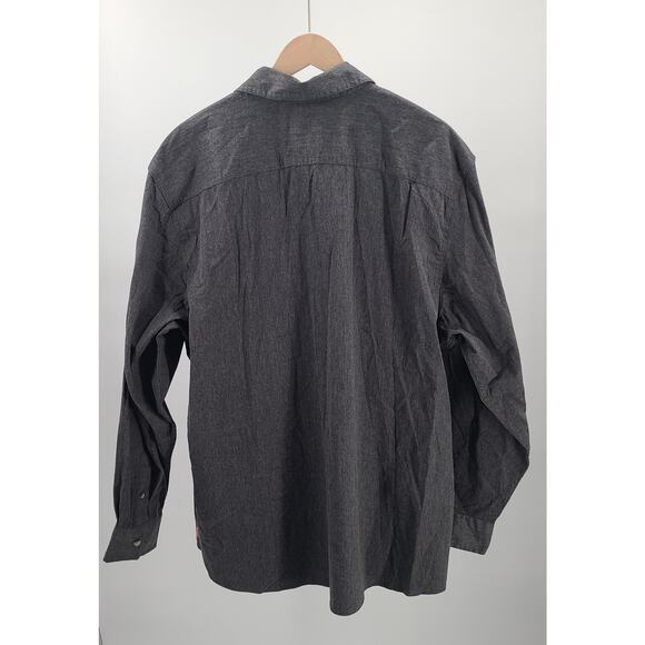Wrangler men's long sleeve button up regular fit shirt dark Grey Size 2x Country - Picture 2 of 9
